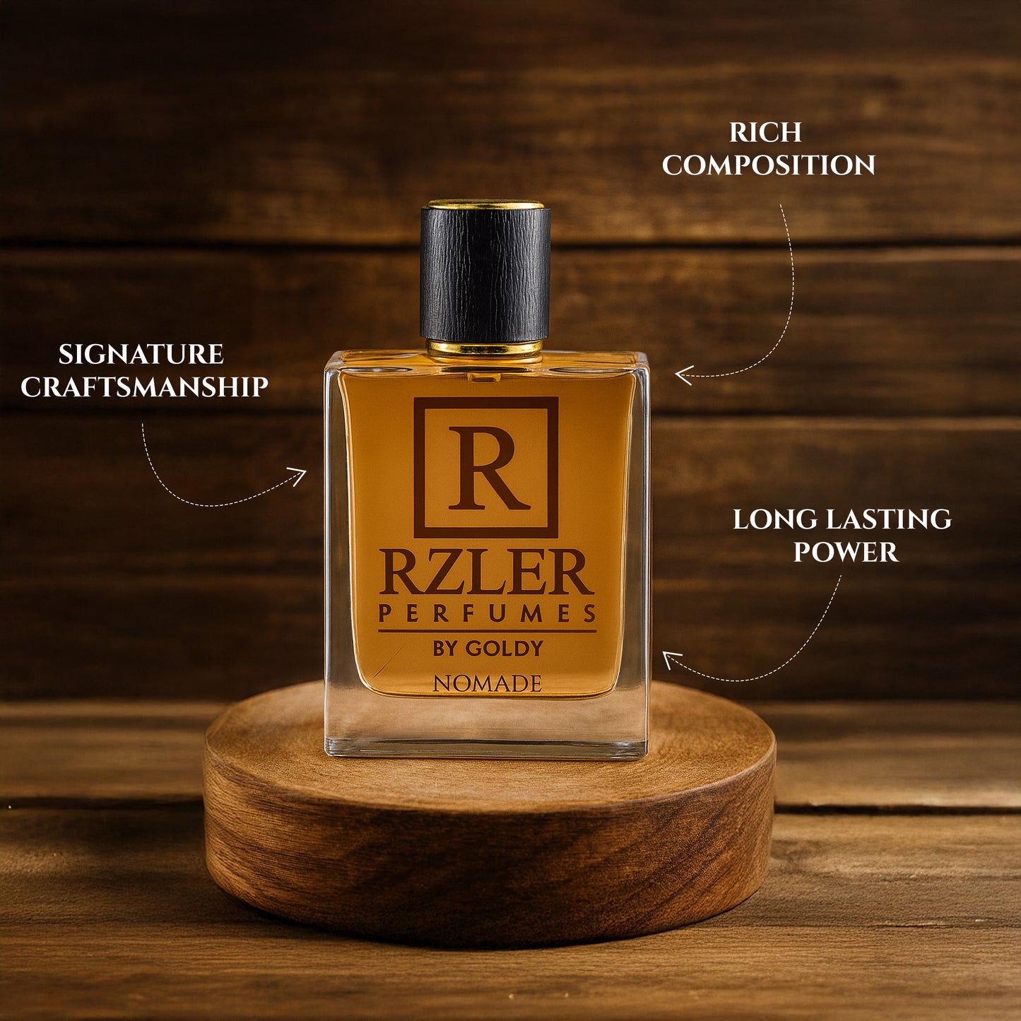 RZLER Nomade Perfume For Men – A Luxurious, Long Lasting Perfume for Men With Oud, Rose, Saffron, and Amber Notes | Luxury Gift for Men