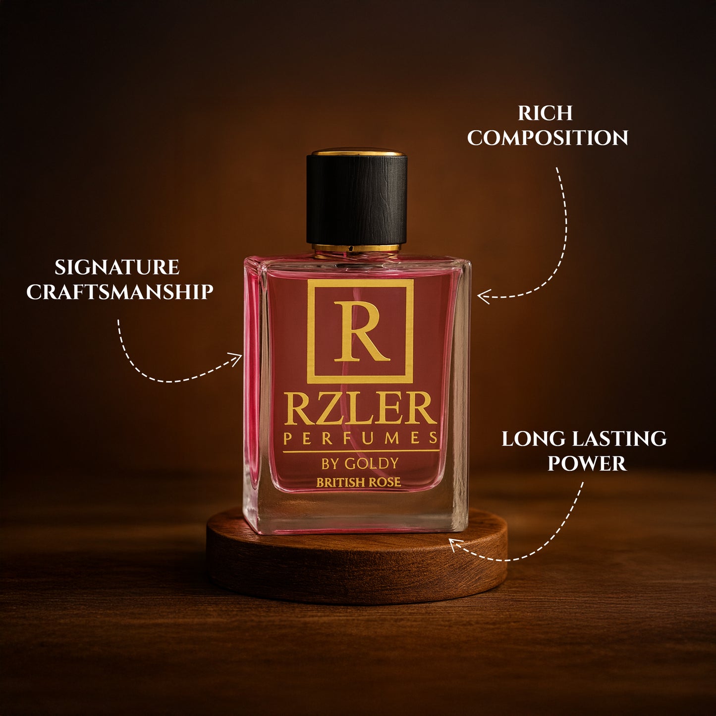 British Rose by RZLER | Classic Rose Perfume for Women With Pink Pepper, Raspberry Blossom & Amber – A Timeless, Elegant Floral Fragrance