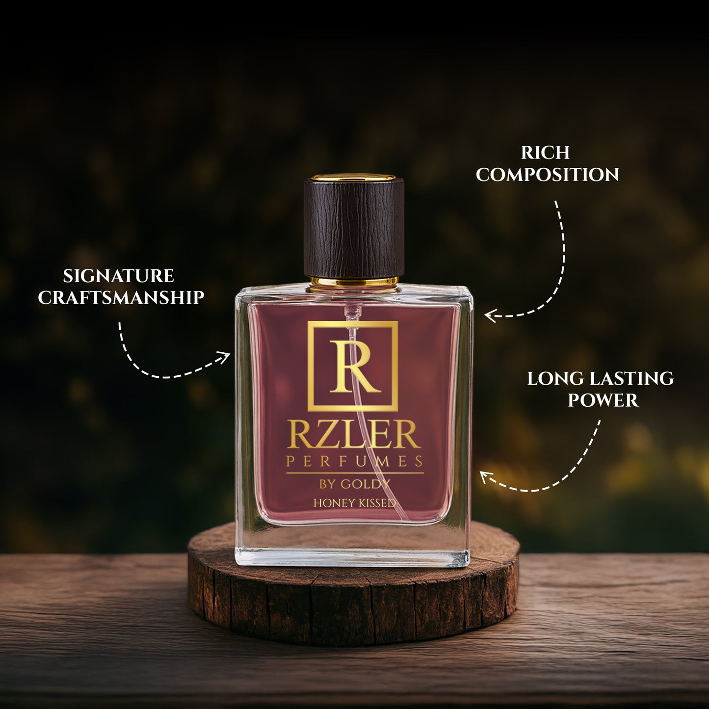 RZLER Honey Kissed Perfume for Women – A Cozy, Long-Lasting Perfume With Honey, Vanilla, and Woody Notes | Luxury Fabric Perfume for Women