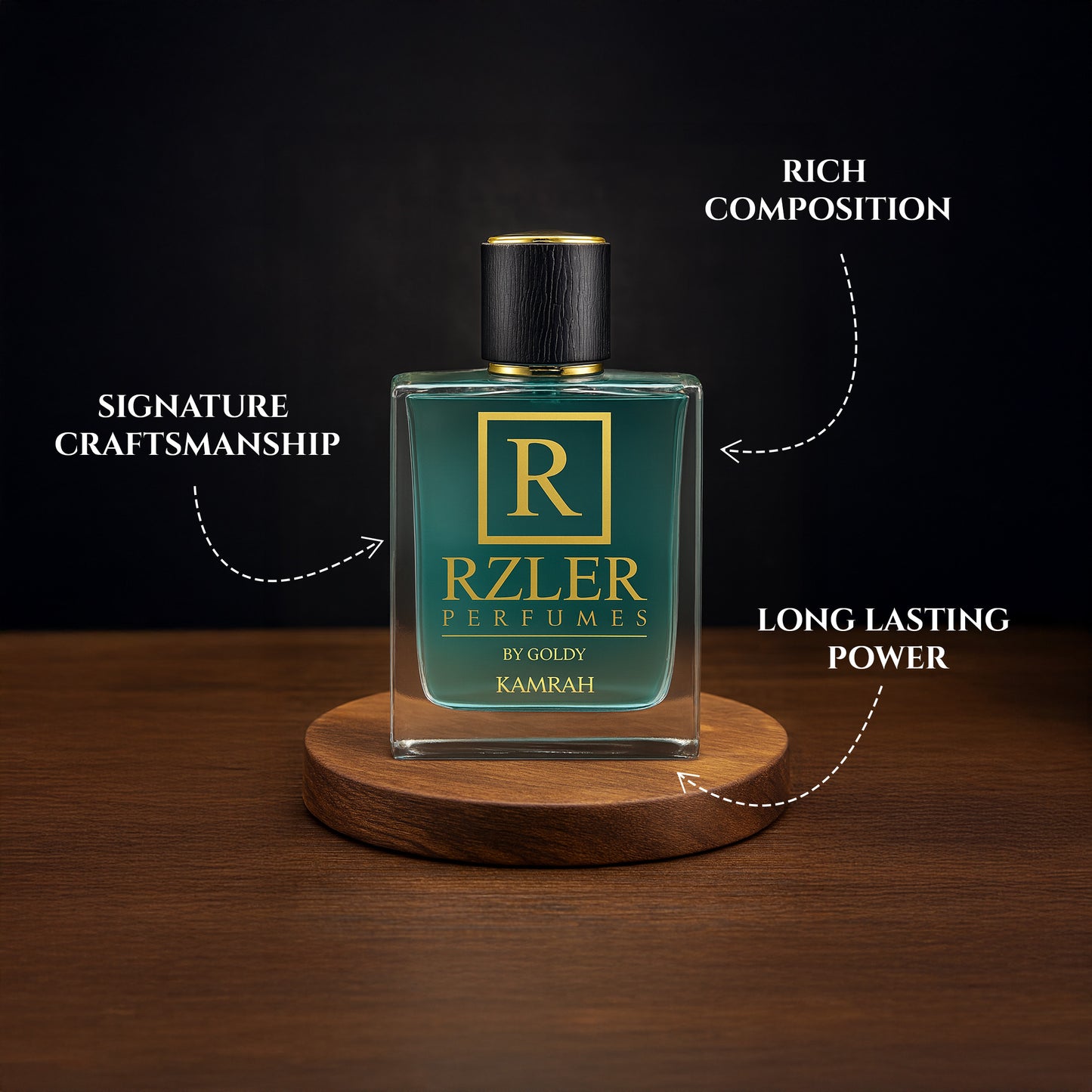 RZLER Kamrah Perfume For Men – A Warm, Long Lasting Perfume for Men With Cinnamon, Dates, Praline, and Vanilla Notes | Luxury Gift for Men