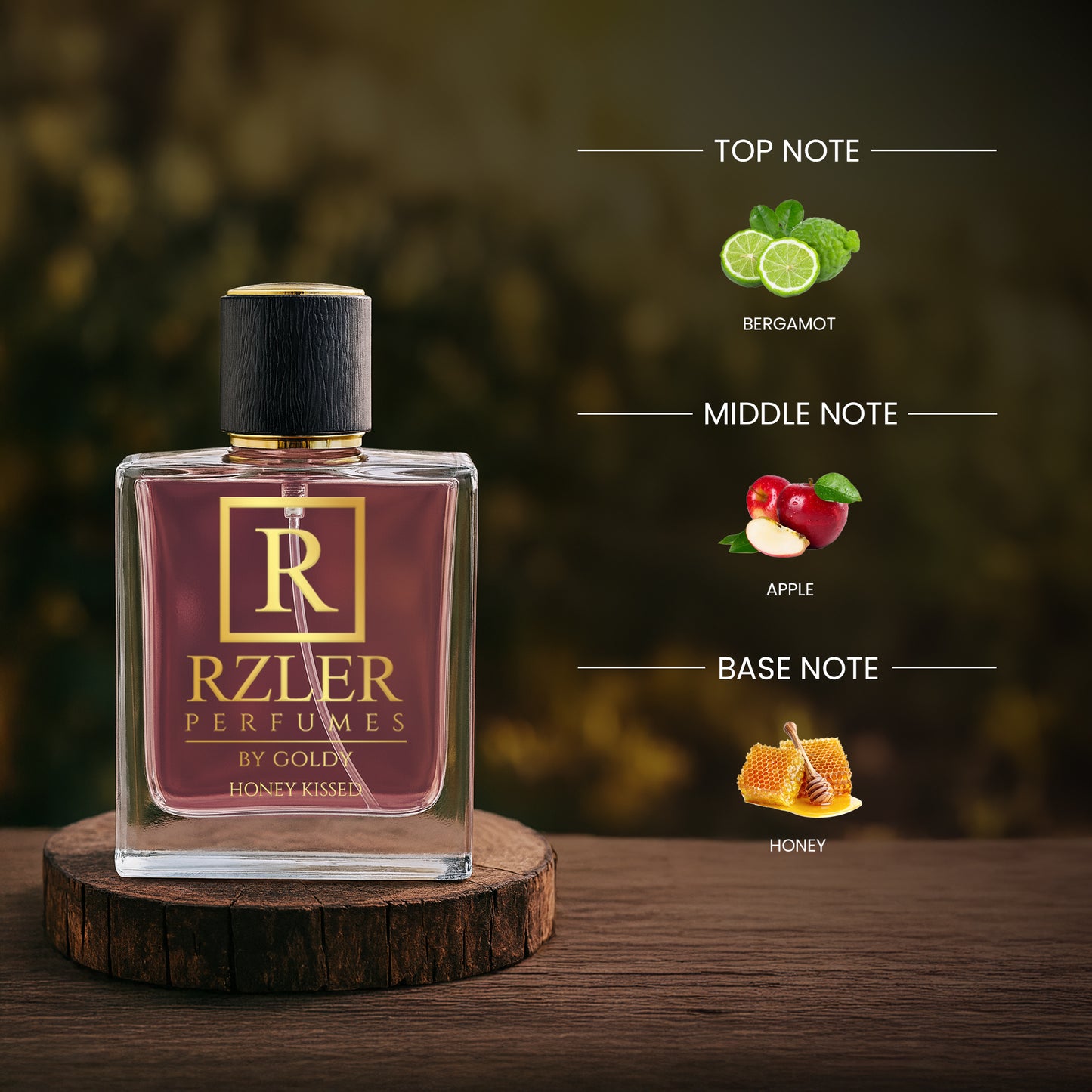 RZLER Honey Kissed Perfume for Women – A Cozy, Long-Lasting Perfume With Honey, Vanilla, and Woody Notes | Luxury Fabric Perfume for Women