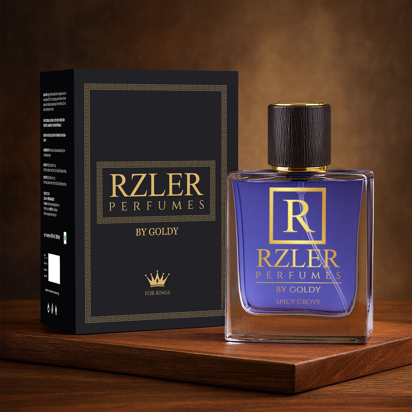 RZLER Spicy Grove Perfume For Men – A Luxurious, Long Lasting Perfume for Men With Saffron, Amber, and Woody Notes | Luxury Gift for Men