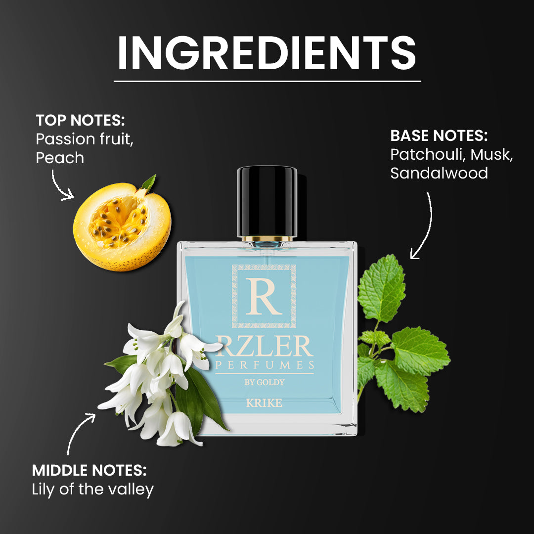 RZLER Krike Perfume For Men – A Fruity, Long Lasting Perfume for Men With Passionfruit, Pear, Musk, and Vanilla Notes | Luxury Gift for Men
