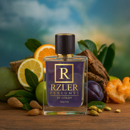RZLER Nautis Perfume For Men – A Luxurious, Long Lasting Perfume for Men With Fresh Citrus, Aquatic, Spicy, and Woody Notes | Luxury Gift for Men