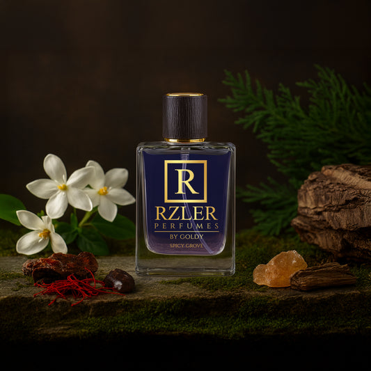 RZLER Spicy Grove Perfume For Men – A Luxurious, Long Lasting Perfume for Men With Saffron, Amber, and Woody Notes | Luxury Gift for Men