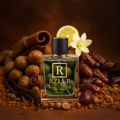 RZLER Kamrah Perfume For Men – A Warm, Long Lasting Perfume for Men With Cinnamon, Dates, Praline, and Vanilla Notes | Luxury Gift for Men