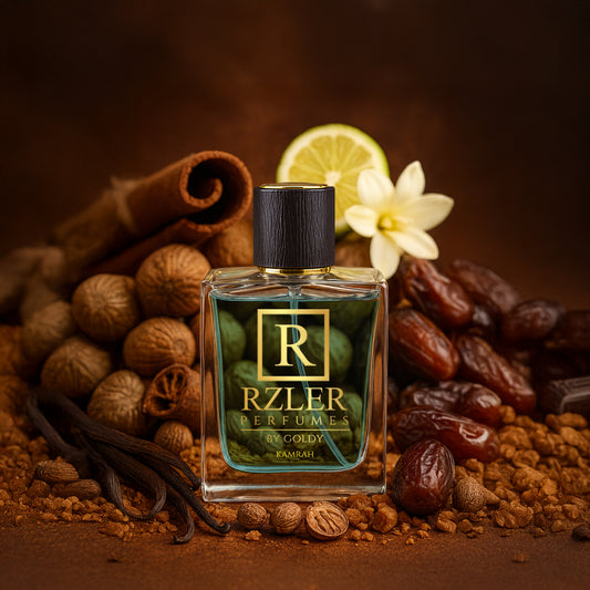 RZLER Kamrah Perfume For Men – A Warm, Long Lasting Perfume for Men With Cinnamon, Dates, Praline, and Vanilla Notes | Luxury Gift for Men