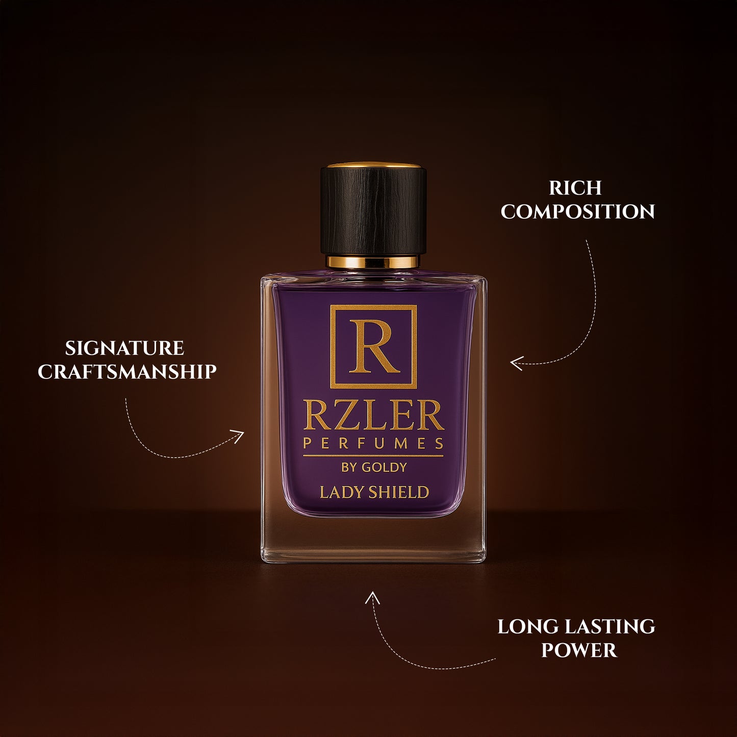Lady Shield by RZLER | Best Everyday Perfume for Women – Fruity Floral Scent With Musk & Woods | Long-Lasting Fabric Fragrance | Luxury Gift for Women