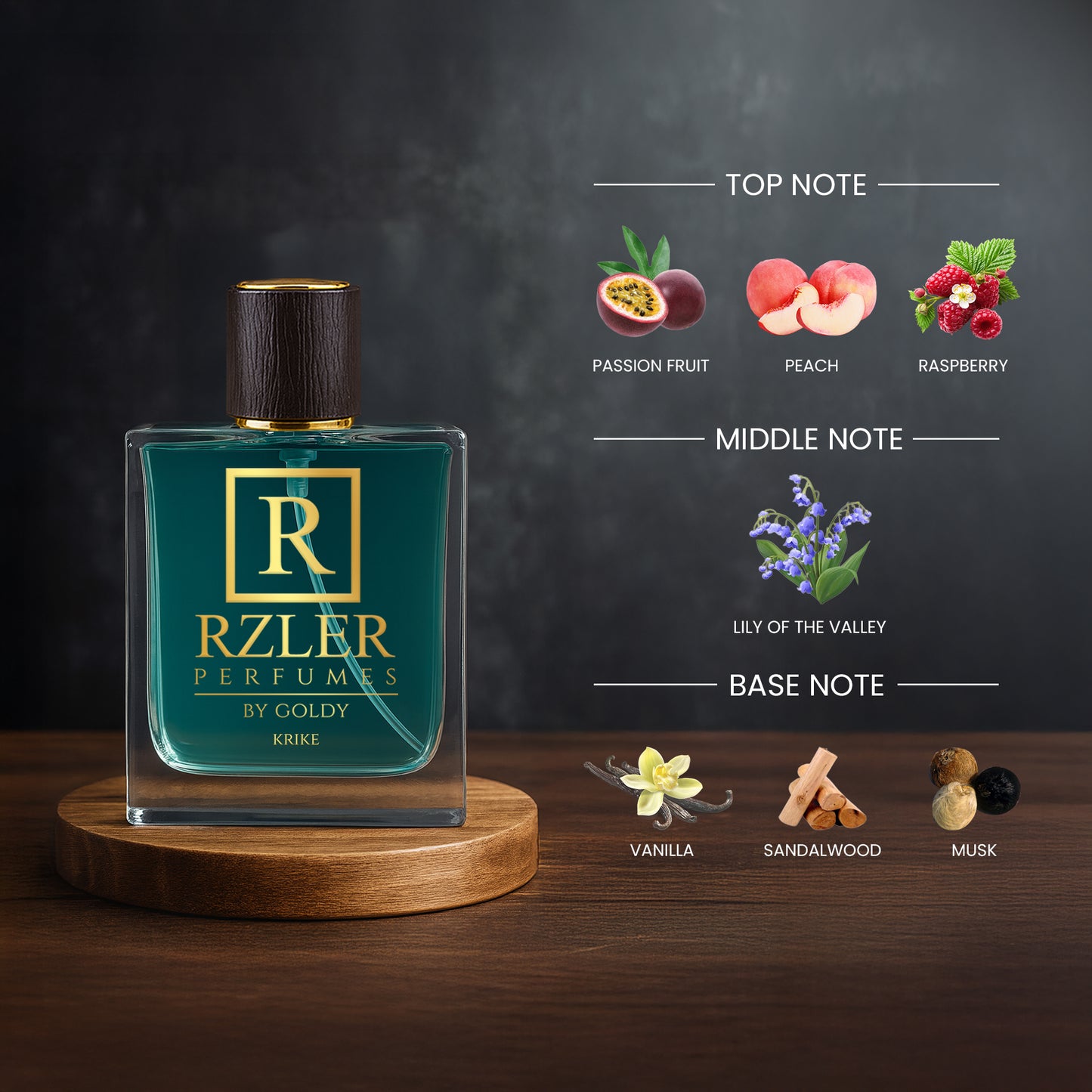 RZLER Krike Perfume For Men – A Fruity, Long Lasting Perfume for Men With Passionfruit, Pear, Musk, and Vanilla Notes | Luxury Gift for Men