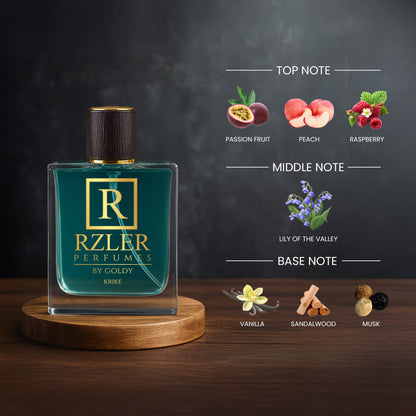 RZLER Krike Perfume For Men – A Fruity, Long Lasting Perfume for Men With Passionfruit, Pear, Musk, and Vanilla Notes | Luxury Gift for Men