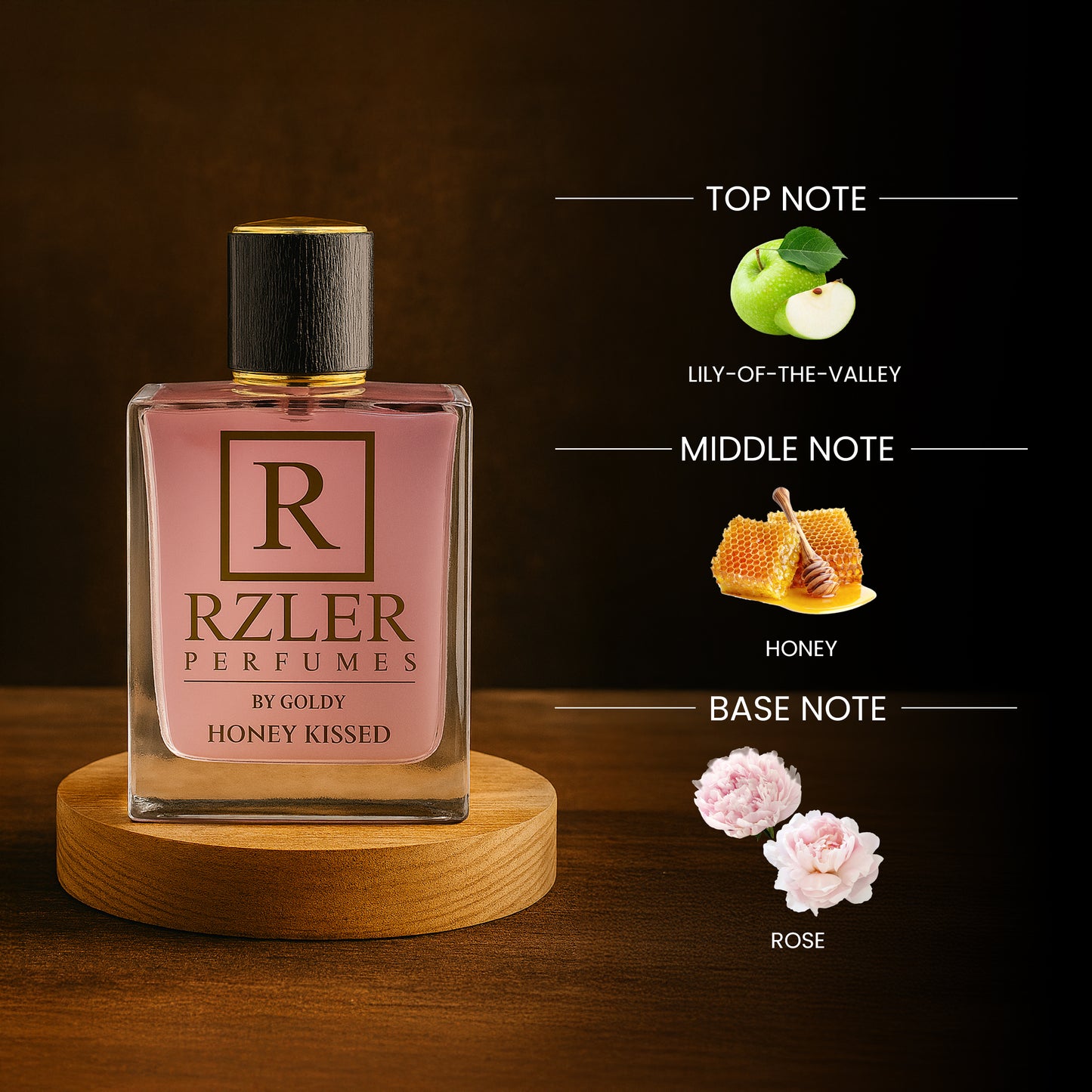RZLER Honey Kissed Perfume for Women  – A Cozy, Long-Lasting Perfume With Honey, Vanilla, and Woody Notes | Luxury Fabric Perfume for Women
