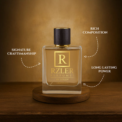 RZLER Grandoud Bold Oud Perfume For Men – A Rich, Long Lasting Perfume for Men With Oud, Bergamot, Lavender, and Spicy Notes | Luxury Gift for Men