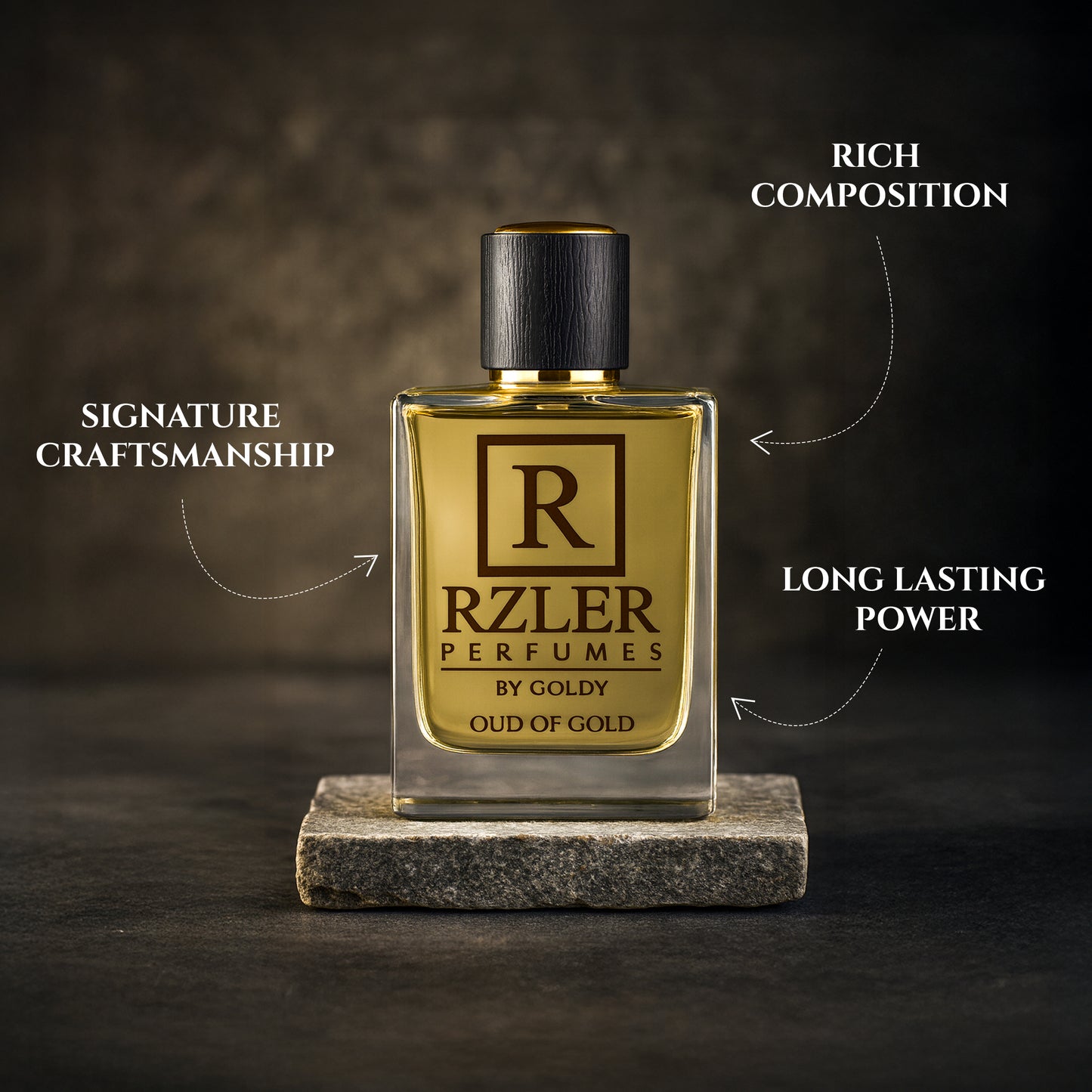 RZLER Oud of Gold Perfume For Men - a Luxurious, Long-Lasting Perfume for Men With woody agarwood, addictive blend of sugar and vanilla Notes | Luxury Gift for Men