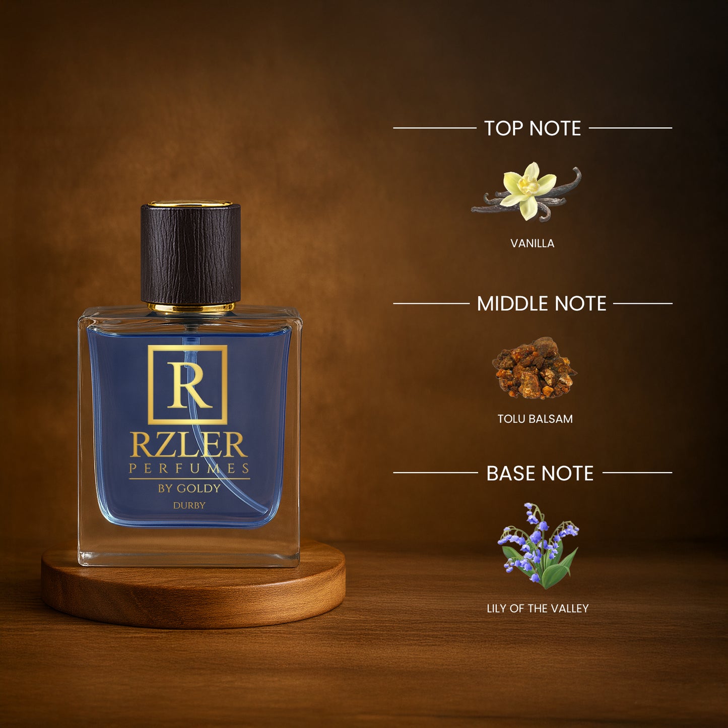 RZLER Durby Perfume For Men – A Fresh, Long Lasting Perfume for Men With Lily-of-the-Valley, Vanilla, and Powdery Notes | Luxury Gift for Men