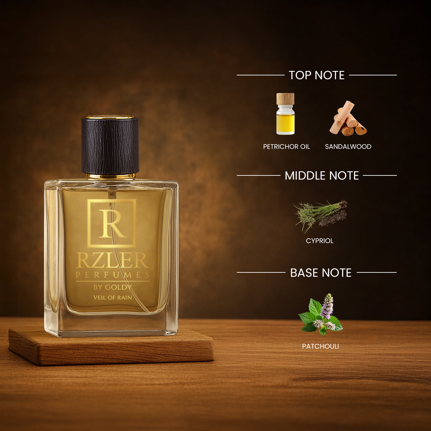 Veil of Rain Unisex Perfume | Nature's Embrace: Petrichor, Sandalwood & Earthy Patchouli Fragrance – Long-Lasting & Reflective Scent | Luxury Gift for Men & Women