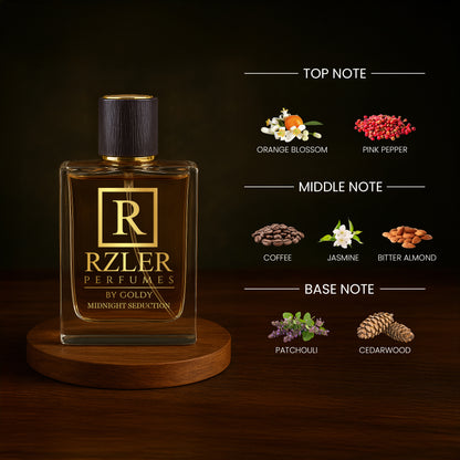 RZLER Midnight Seduction Perfume for Women – 50 ml | Coffee, Vanilla & Patchouli | Long Lasting Vanilla Fragrance