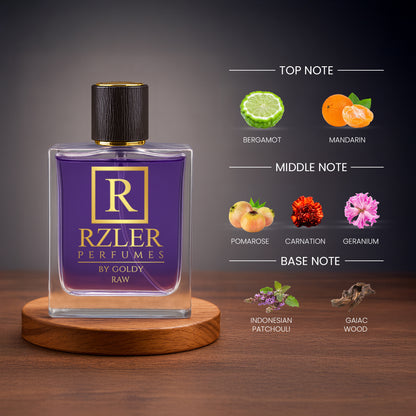 RZLER RAW Perfume for Men – 50 ml | Fresh Aquatic Woody Notes