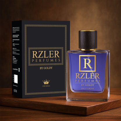 RZLER Spicy Grove Perfume For Men – A Luxurious, Long Lasting Perfume for Men With Saffron, Amber, and Woody Notes | Luxury Gift for Men