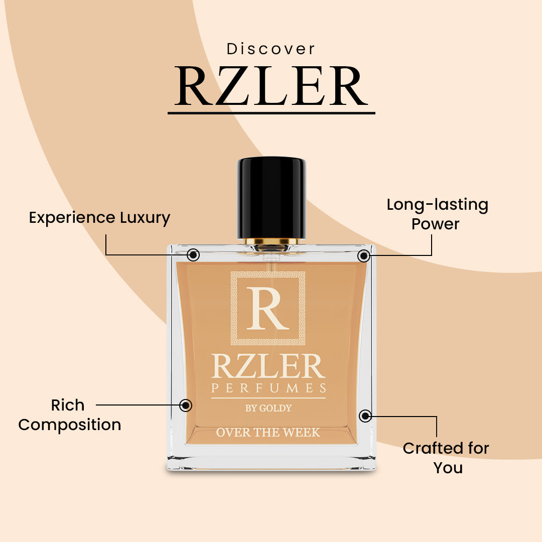 RZLER Over The Week Perfume for Women| Light, Floral & Fresh Weekend-Inspired Fragrance With Peach Blossom, Musk & Cedar by RZLER
