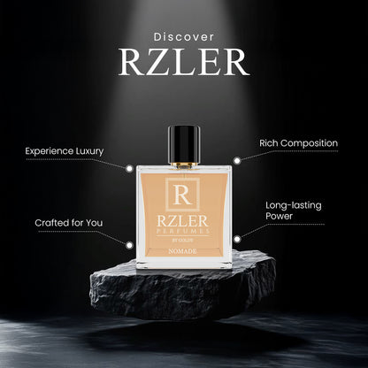RZLER Nomade Perfume For Men – A Luxurious, Long Lasting Perfume for Men With Oud, Rose, Saffron, and Amber Notes | Luxury Gift for Men