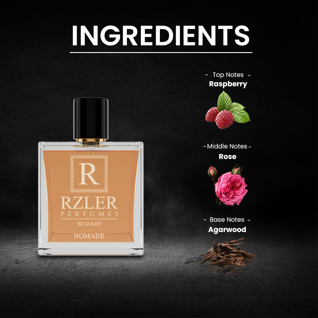 RZLER Nomade Perfume For Men – A Luxurious, Long Lasting Perfume for Men With Oud, Rose, Saffron, and Amber Notes | Luxury Gift for Men