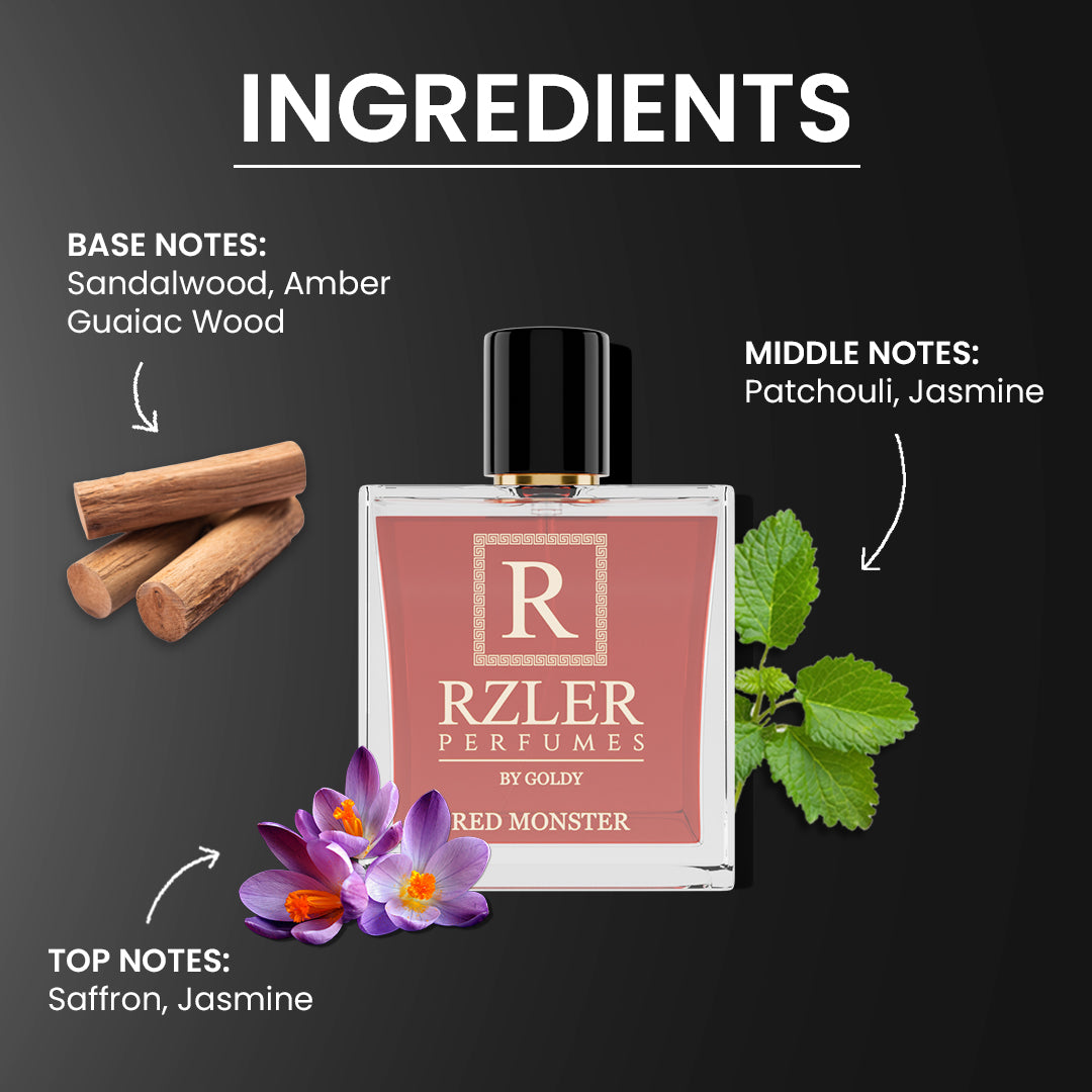 RZLER Red Monster Perfume For Men – A Bold, Long Lasting Perfume for Men With Spicy, Smoky, and Woody Notes | Luxury Gift for Men