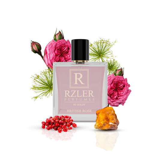 British Rose by RZLER | Classic Rose Perfume for Women With Pink Pepper, Raspberry Blossom & Amber – A Timeless, Elegant Floral Fragrance