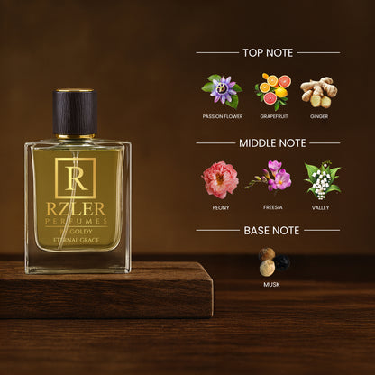 RZLER Eternal Grace Long Lasting Perfume for Women – 50 ml | Grapefruit, Peony & Musk | Fresh Floral Fragrance
