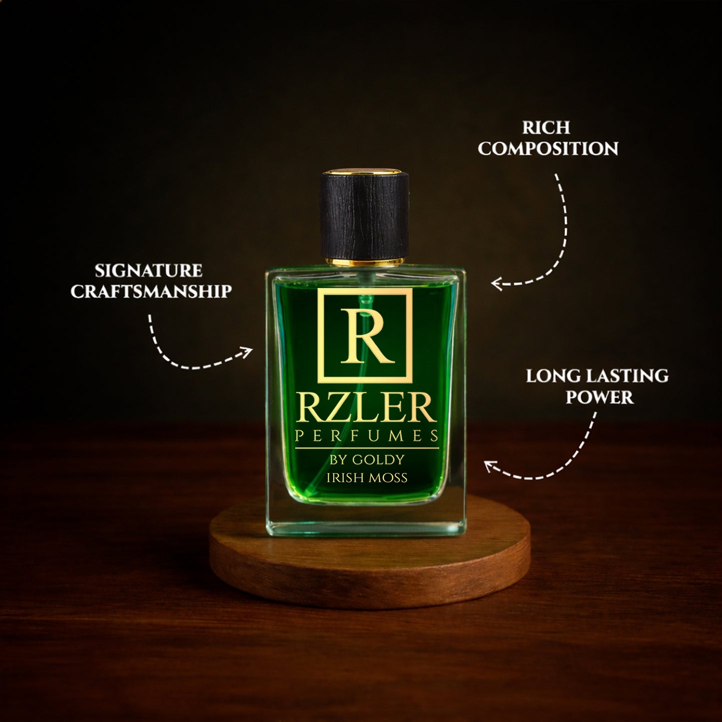 RZLER Irish Moss Perfume for Men – 50 ml | Oakmoss, Violet Leaf & Sandalwood Notes