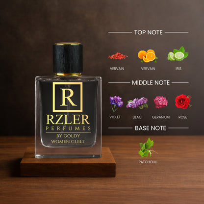 RZLER Women Guilt Perfume for Women – 50 ml | Rose, Bergamot & Patchouli | Long Lasting Floral Fragrance