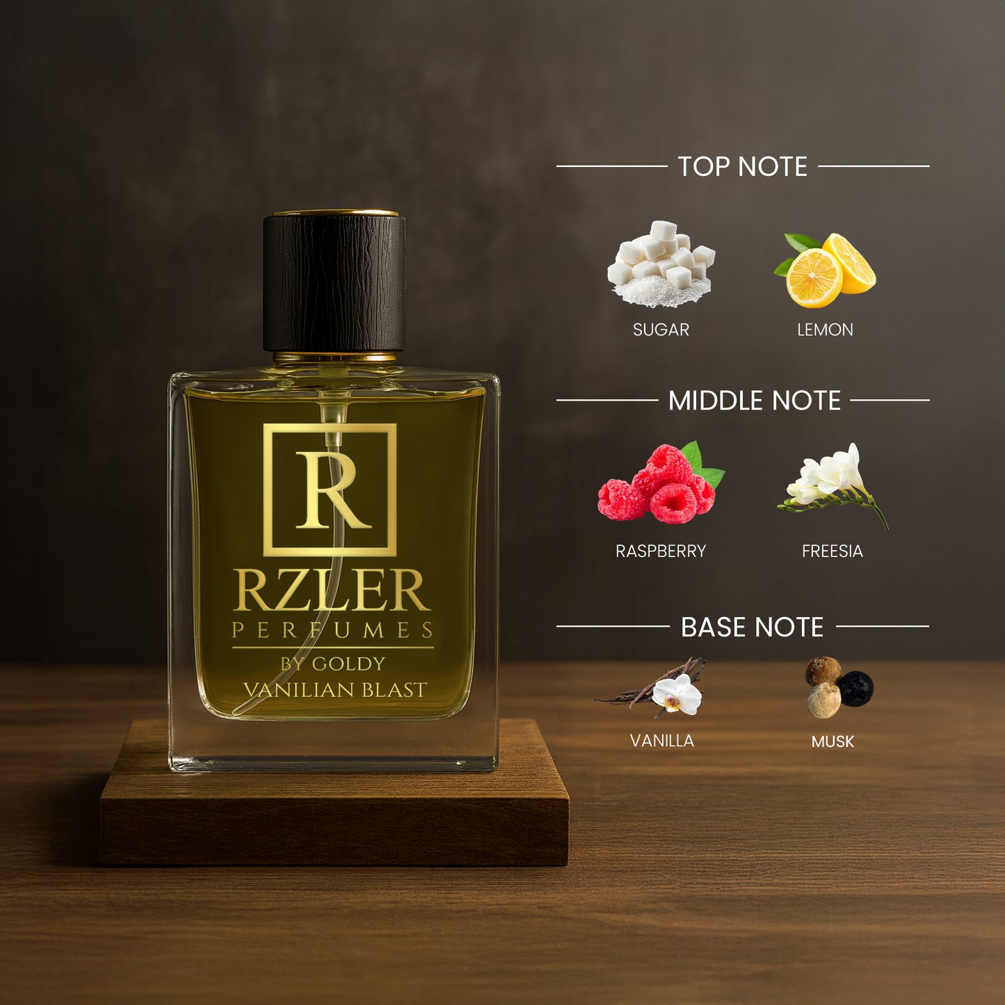 RZLER Vanillin Blast Perfume for Women – 50 ml | Lemon, Raspberry & Vanilla | Fruity Floral Fragrance