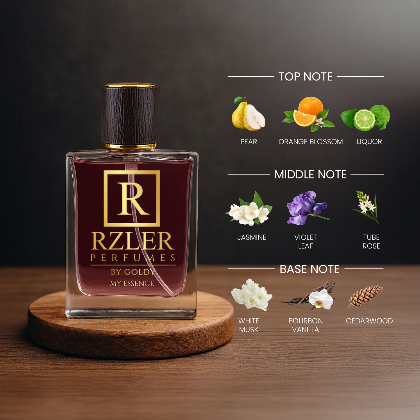 RZLER My Essence Perfume for Women – 50 ml | Pear, Tuberose & Vanilla | Long Lasting Floral Fragrance Perfume
